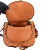 Chloé Brown Leather Marcie Crossbody Bag