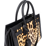 Saint Laurent Leopard Print Baby Sac De Jour Handbag