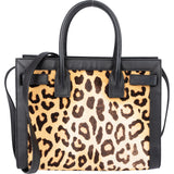 Saint Laurent Leopard Print Baby Sac De Jour Handbag