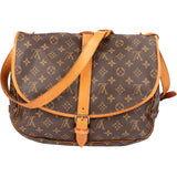 Louis Vuitton Canvas Monogram Saumur 35 Crossbody Bag