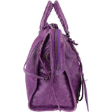 Balenciaga Purple Leather City Handbag