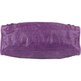 Balenciaga Purple Leather City Handbag