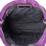 Balenciaga Purple Leather City Handbag
