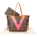 Louis Vuitton Limited V Canvas Monogram Neverfull MM Shopper Handbag