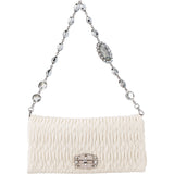 Miu Miu Quilted Leather Crystal Shoulder Bag