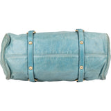 Miu Miu Blue Leather City Handbag