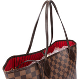 Louis Vuitton Damier Ebene Monogram Neverfull MM Shopper Handbag