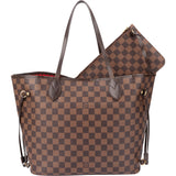 Louis Vuitton Damier Ebene Monogram Neverfull MM Shopper Handbag