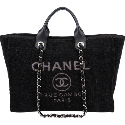 Chanel Glitter Tweed Deauville Handbag