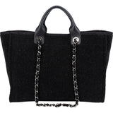 Chanel Glitter Tweed Deauville Handbag