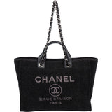 Chanel Glitter Tweed Deauville Handbag