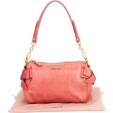 Miu Miu Pink Leather Matelasse Handbag