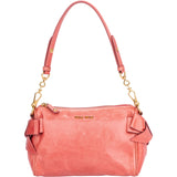 Miu Miu Pink Leather Matelasse Handbag