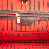Louis Vuitton Damier Ebene Monogram Neverfull MM Shopper Handbag
