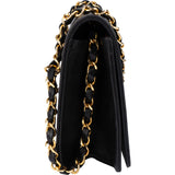 Chanel Quilted Lambskin 24K Gold Single Flap Shoulder Bag