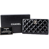 Chanel Quilted Patent Leather CC Wallet