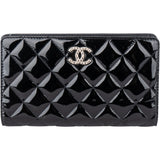 Chanel Quilted Patent Leather CC Wallet