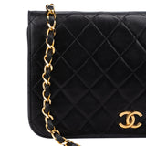 Chanel Quilted Lambskin 24K Gold Single Flap Shoulder Bag