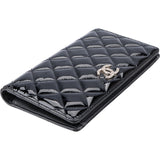 Chanel Quilted Patent Leather CC Wallet