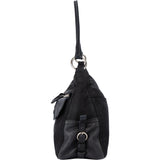 Prada Black Nylon Triangle Twin Pocket Shoulder Bag