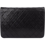 Chanel Quilted Lambskin 24K Gold Single Flap Shoulder Bag