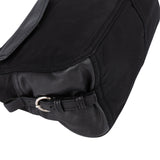 Prada Black Nylon Triangle Twin Pocket Shoulder Bag
