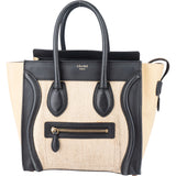 Celine Tricolor Rafia Luggage Handbag