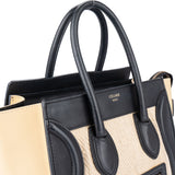 Celine Tricolor Rafia Luggage Handbag