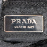 Prada Black Nylon Triangle Twin Pocket Shoulder Bag