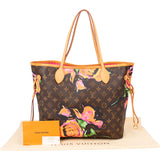 Louis Vuitton Limited Roses By Stephen Sprouse Neverfull MM Shopper Handbag