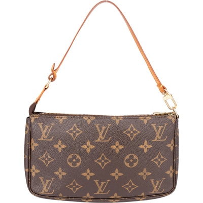 Louis Vuitton Canvas Monogram Pochette Accessoire Handbag - vintageandkickz