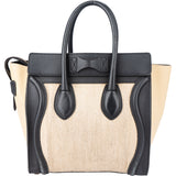 Celine Tricolor Rafia Luggage Handbag