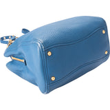 Miu Miu Blue Leather City Handbag