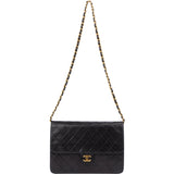 Chanel Quilted Lambskin 24K Gold Single Flap Shoulder Bag