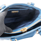 Miu Miu Blue Leather City Handbag