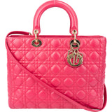 Christian Dior Quilted Leather Lady Dior Handbag