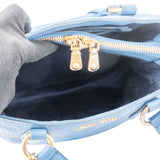 Miu Miu Blue Leather City Handbag