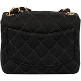 Chanel Quilted Cotton 24K Gold Mini Single Flap Crossbody Bag