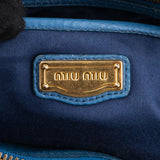 Miu Miu Blue Leather City Handbag