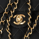 Chanel Quilted Cotton 24K Gold Mini Single Flap Crossbody Bag