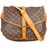 Louis Vuitton Canvas Monogram Saumur 35 Crossbody Bag