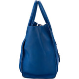 Celine Blue Leather Luggage Handbag