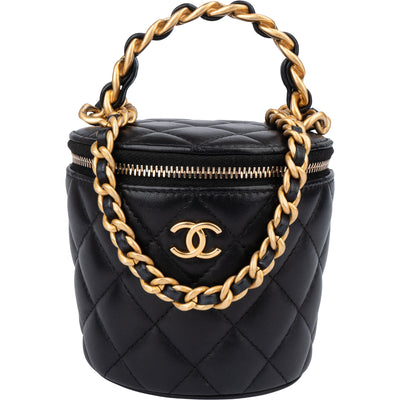 Chanel Quilted Lambskin Mini Vanity Crossbody Bag