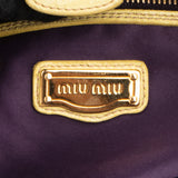 Miu Miu Quilted Patent Leather Handbag