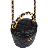Chanel Quilted Lambskin Mini Vanity Crossbody Bag