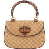 Gucci GG Monogram Bamboo Handbag