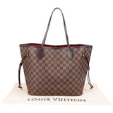 Louis Vuitton Damier Ebene Monogram Neverfull MM Shopper Handbag