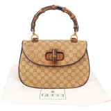 Gucci GG Monogram Bamboo Handbag