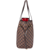 Louis Vuitton Damier Ebene Monogram Neverfull MM Shopper Handbag