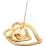 Chanel Golden CC Hearts Brooch